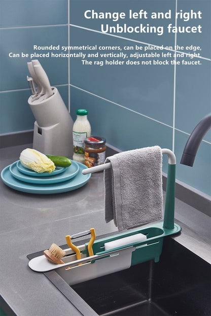 Telescopic Sink Rack – Adjustable Kitchen Dish Drying Organiser