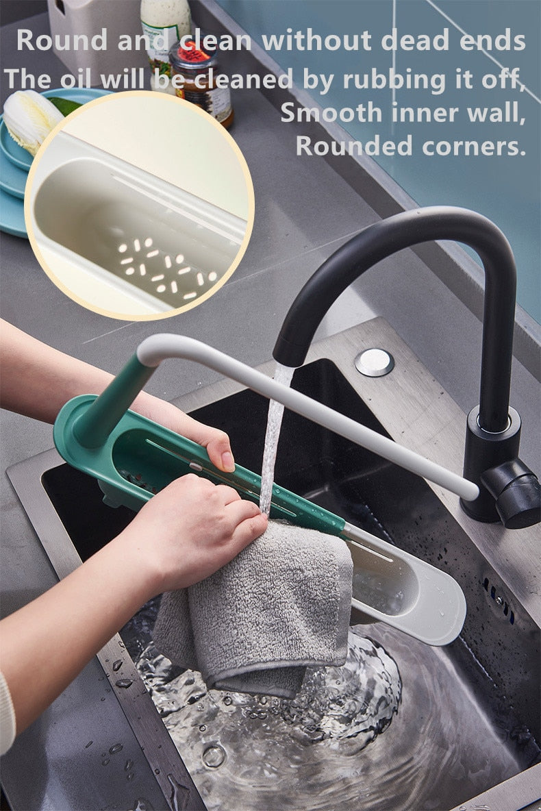 Telescopic Sink Rack – Adjustable Kitchen Dish Drying Organiser