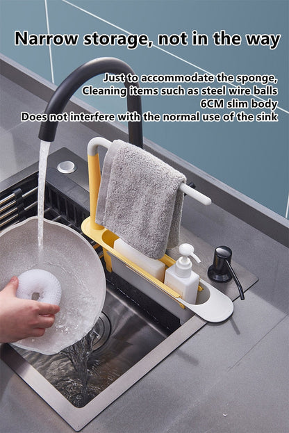 Telescopic Sink Rack – Adjustable Kitchen Dish Drying Organiser